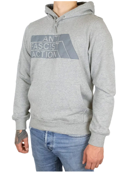 Anti Fascist Action - Hoodie - True Rebel - Grau in Grau Anti Fascist Action - Hoodie - True Rebel - Grau in Grau