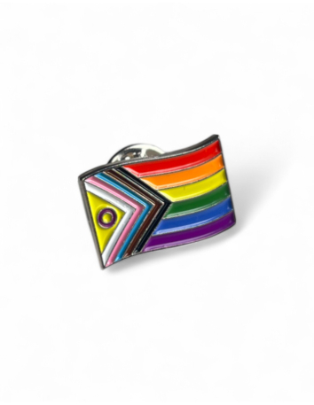 Progress Pride - Pin - @ No Borders