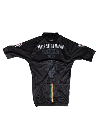 Roter Stern Leipzig - Radtrikot Kurzarm - Black/Rainbow - @ No Borders
