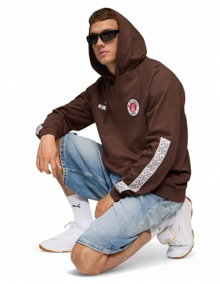 St. Pauli - Hoodie - Puma "King" - Braun - Side