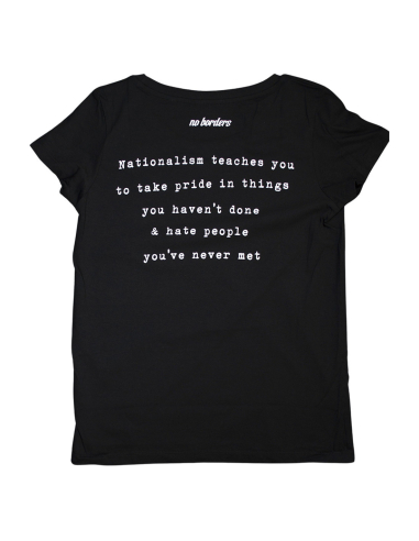Nationalism Sucks - No Borders - T-Shirt tailliert - Black - @ No Borders