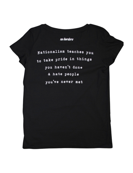Nationalism Sucks - No Borders - T-Shirt tailliert - Black