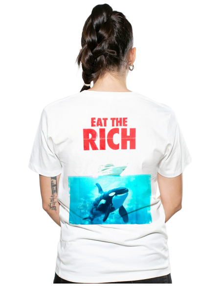 Eat the Rich - No Borders - T-Shirt - White