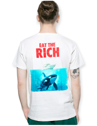 Eat the Rich - No Borders - T-Shirt - White - @ No Borders