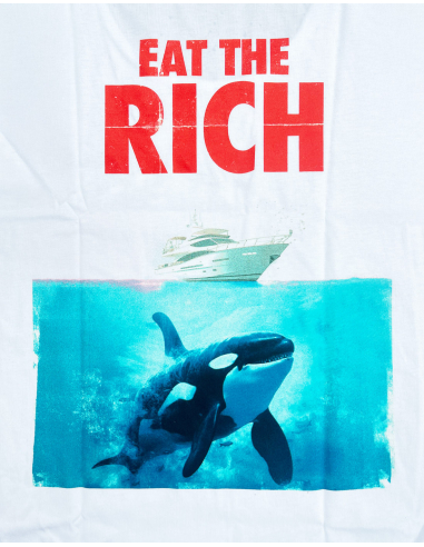 Eat the Rich - No Borders - T-Shirt - White - @ No Borders