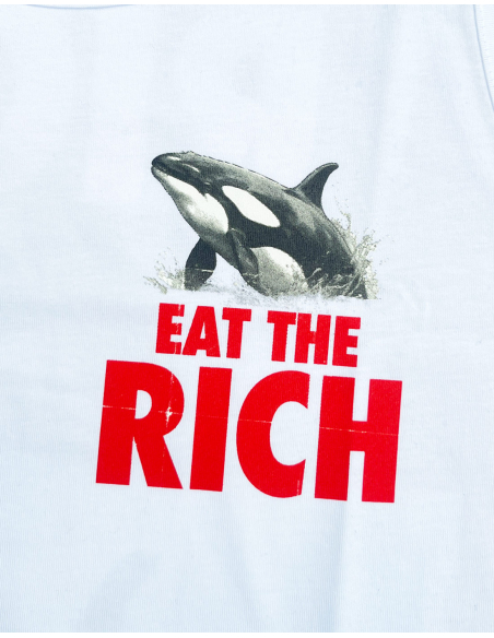 Eat the Rich - No Borders - T-Shirt - White