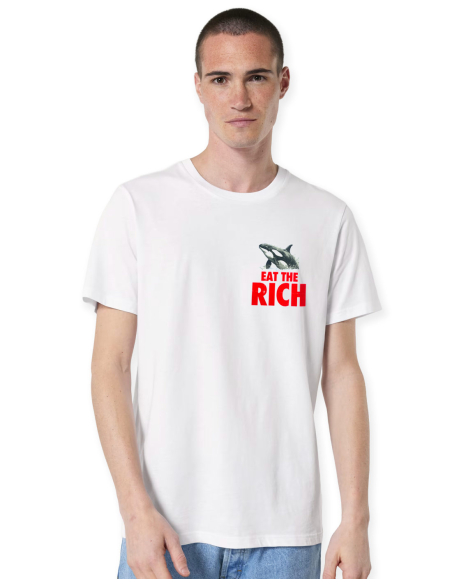 Eat the Rich - No Borders - T-Shirt - White