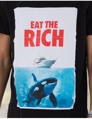 Eat the Rich - No Borders - T-Shirt - Black - @ No Borders
