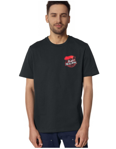 Soli-T-Shirt - Free All Antifa - Pocket - Schwarz - @ No Borders