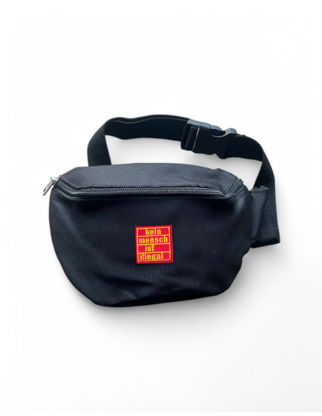 Kein Mensch ist illegal - No Borders - Gürteltasche - Roter Patch - 2
