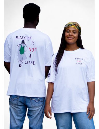 Migration is not a Crime 2.0 - SOLI T-Shirt - Weiß - @ No Borders