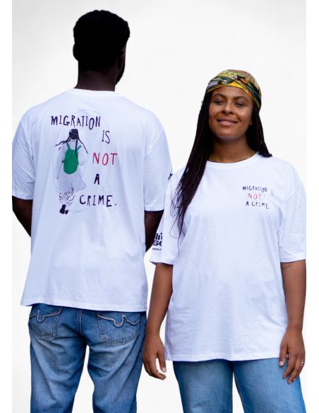 Migration is not a Crime 2.0 - SOLI T-Shirt - Weiß