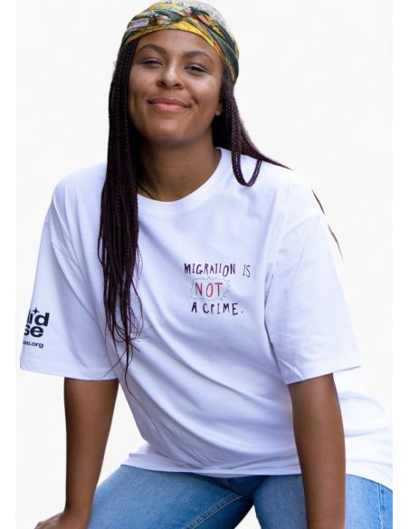 Migration is not a Crime 2.0 - SOLI T-Shirt - Weiß - Front - 4