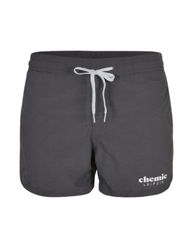 BSG Chemie Leipzig - Badehose - Chemie - Sticklogo - Grau - @ No Borders