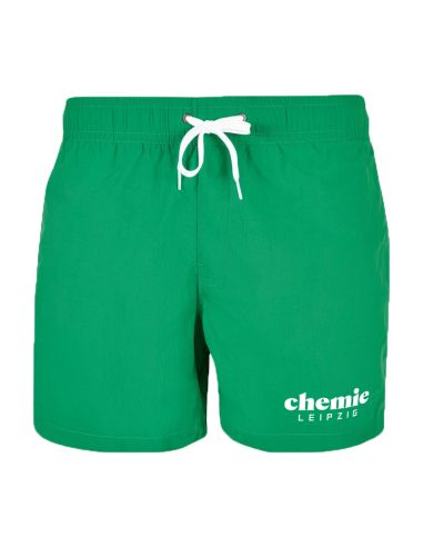 BSG Chemie Leipzig - Badehose - Chemie - Sticklogo - Grün - @ No Borders