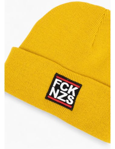 FCK NZS - True Rebel - Beanie - Patch - Mustard - @ No Borders