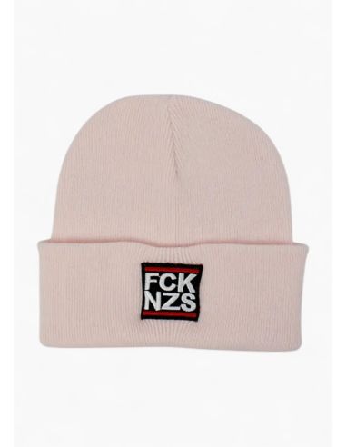 FCK NZS - True Rebel - Wintermütze - Patch - Pastell Rosa - @ No Borders