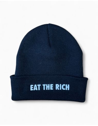 Eat The Rich - No Borders - Wintermütze - Sticklogo / White - @ No Borders