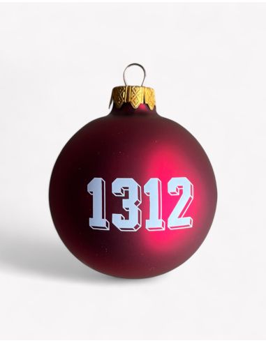1312 - No Borders - Weihnachtsbaumkugel - Rot - @ No Borders