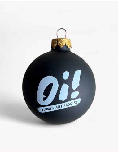 Oi! - No Borders - Weihnachtsbaumkugel - Schwarz - @ No Borders
