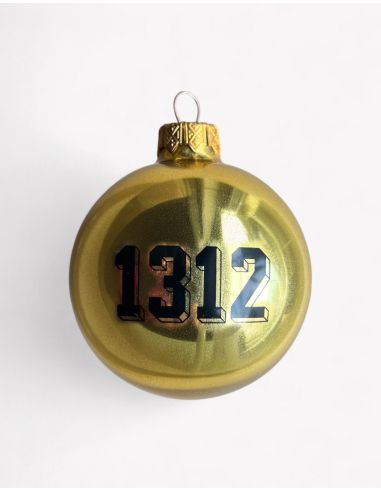 1312 - No Borders - Weihnachtsbaumkugel - Gold - @ No Borders