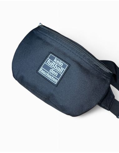 Kein Fußball den Faschisten - No Borders - Gürteltasche - Patch - Schwarz - @ No Borders