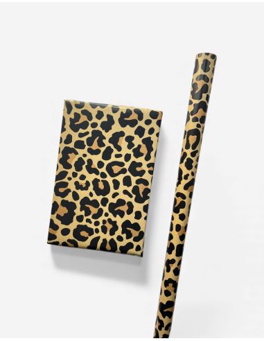 Leo - Geschenkpapier - Beige/Schwarz - @ No Borders