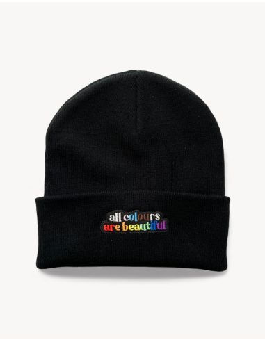 All Colours Are Beautiful - No Borders - Wintermütze - Patch - Schwarz - @ No Borders