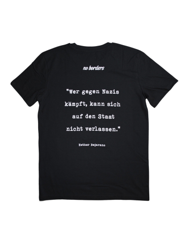 Wer gegen Nazis kämpft... - No Borders - T-Shirt - Black - @ No Borders