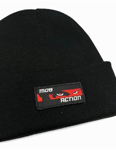 Eyes - Mob Action - Wintermütze - Patch - Schwarz - @ No Borders