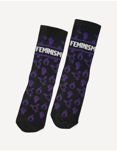 Feminism - Socken - Schwarz - No Borders - @ No Borders