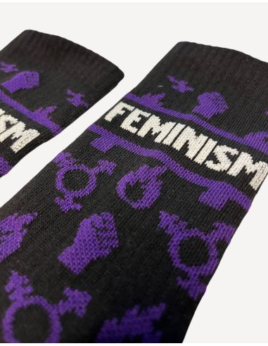 Feminism - Socken - Schwarz - No Borders - @ No Borders