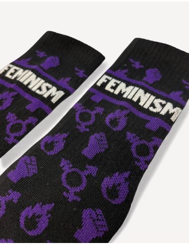 Feminism - Socken - Schwarz - No Borders - @ No Borders