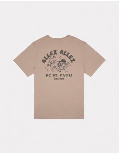 St. Pauli - T-Shirt "Allez Allez" - unisex - Light Brown/Black - @ No Borders