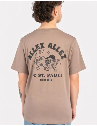 St. Pauli - T-Shirt "Allez Allez" - unisex - Light Brown/Black - @ No Borders