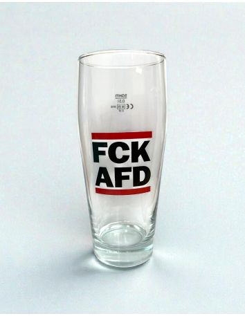 Love Beer Hate Nazis - Bierglas - @ No Borders