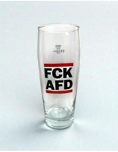 FCK AFD - Bierglas - @ No Borders