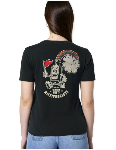 Rainbow Molli - No Borders - T-Shirt tailliert waisted - Black - @ No Borders