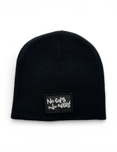 No Cops No Nazis - Mob Action - Beanie - Stick-Patch - Schwarz - @ No Borders