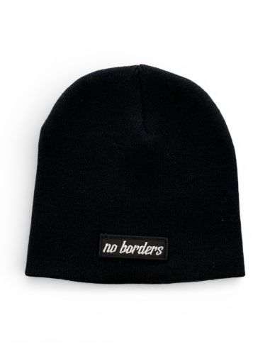 No Borders Logo - Beanie - Patch - Black - @ No Borders