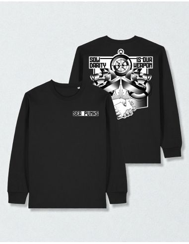 Sea Punks - Longsleeve - Solidarity is our Weapon (limited edition) - Schwarz - @ No Borders
