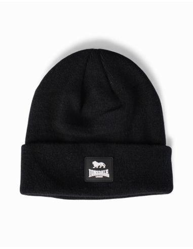 Lonsdale - Wintermütze - Cuff Rubber Badge - Schwarz - @ No Borders