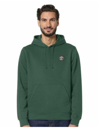 Kein Mensch ist illegal - No Borders - Hoodie - Bottle Green - @ No Borders