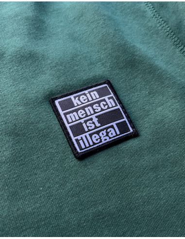 Kein Mensch ist illegal - No Borders - Sweater - Bottle Green - @ No Borders