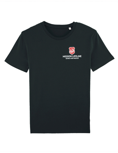 Mission Lifeline - SOLI T-Shirt - Pocket Print - Black - @ No Borders