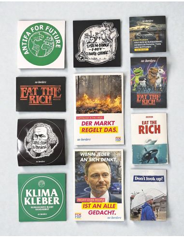 Klimaprotest - Sticker Mix - @ No Borders