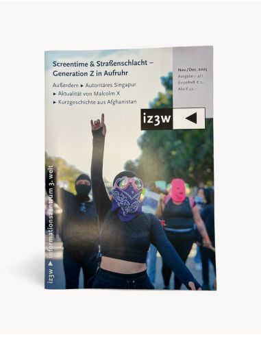 Zeitschrift - iz3w - Ausgabe 411 - November| Dezember 2025 - @ No Borders