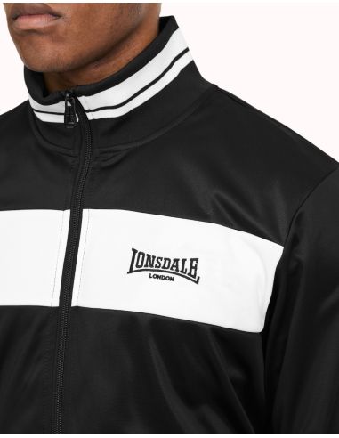Lonsdale - Track Jacket - Meols - Black/White - @ No Borders