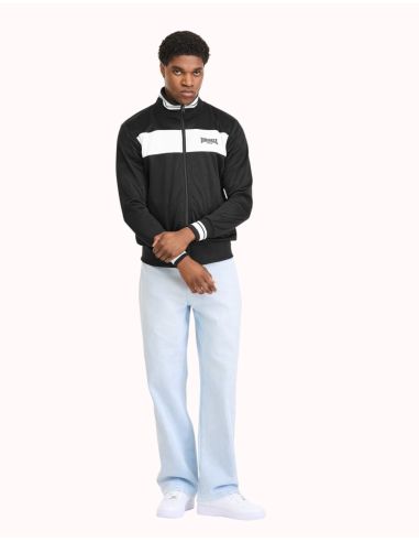 Lonsdale - Track Jacket - Meols - Black/White - @ No Borders