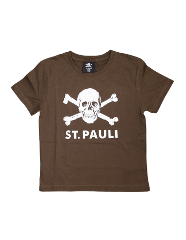 St. Pauli - T-Shirt Kids - Skull - Brown - @ No Borders